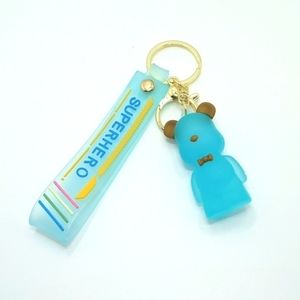 Blue acrylic bear keychain/purse ornament